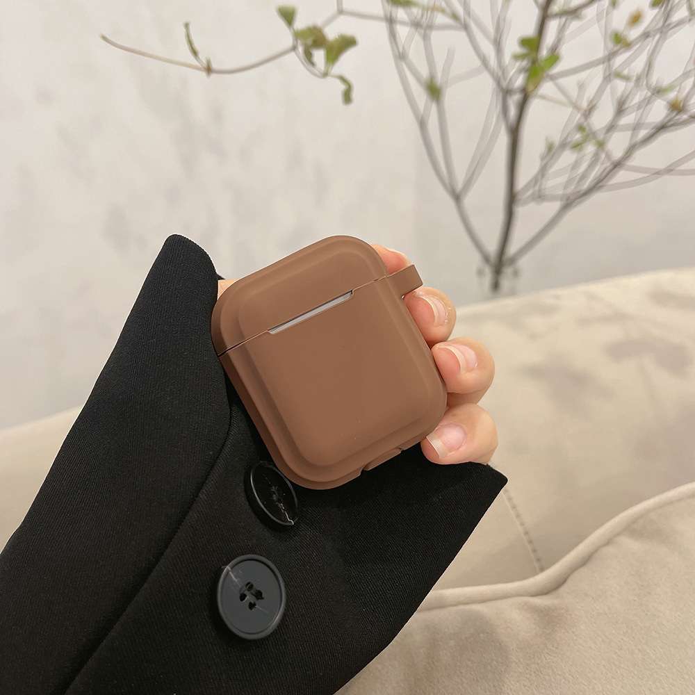 ラテカラー シンプル シリコン AirPods/AirPodsproケース