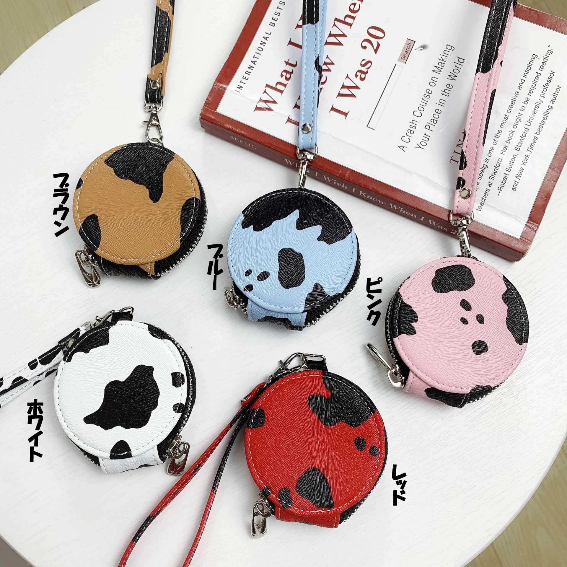 Airpodsケース 牛柄模様 エアーポッズ ケース ストラップ付き 全世代対応