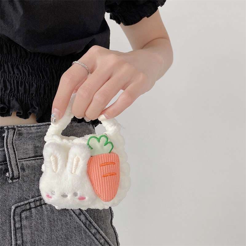 もこもこ うさぎ かわいい AirPods/AirPodsproケース