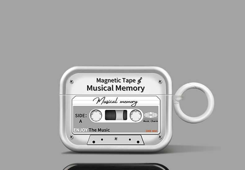 【廃盤】AirPodsproケース 思い出の音楽テープ型イヤホンケース