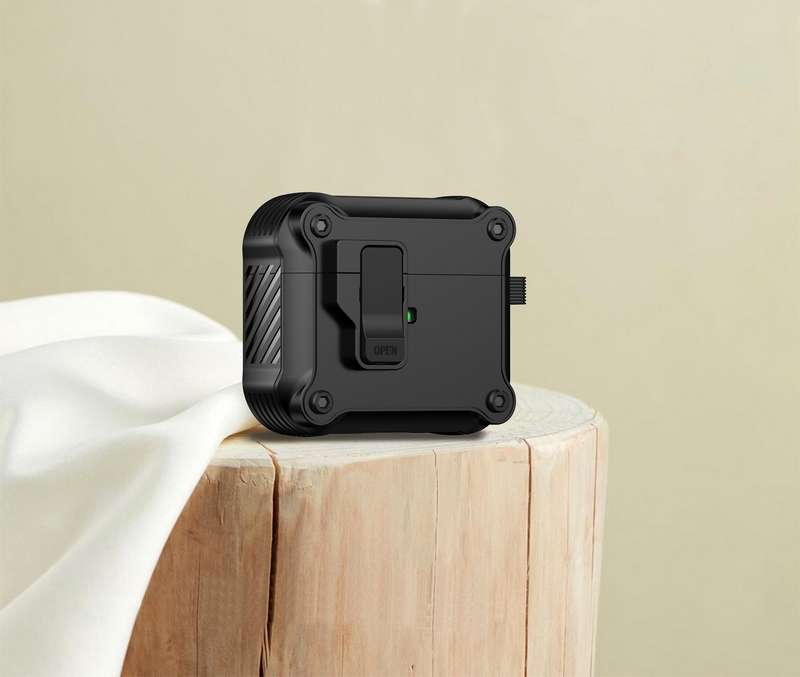 AirPodsproケース 頑丈スクエア型イヤホンケース