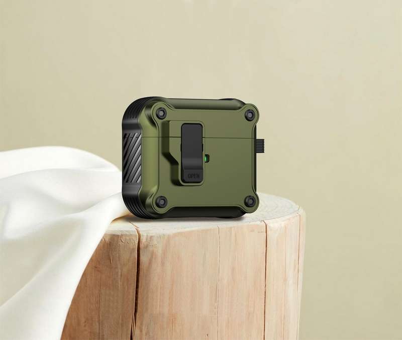 AirPodsproケース 頑丈スクエア型イヤホンケース