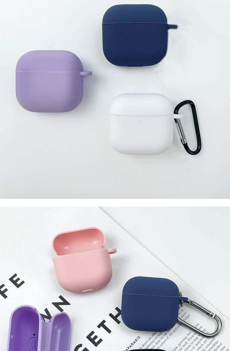 シンプル カラー シリコン Airpods4専用ケース