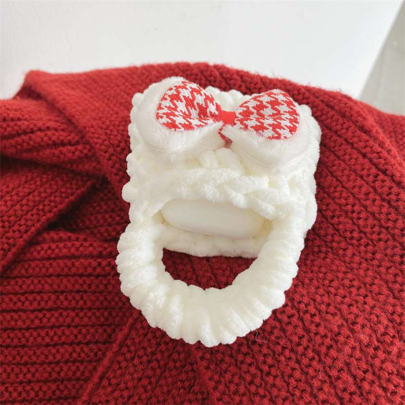 人気 かわいい ふわもこ リボン AirPods/AirPodsproケース