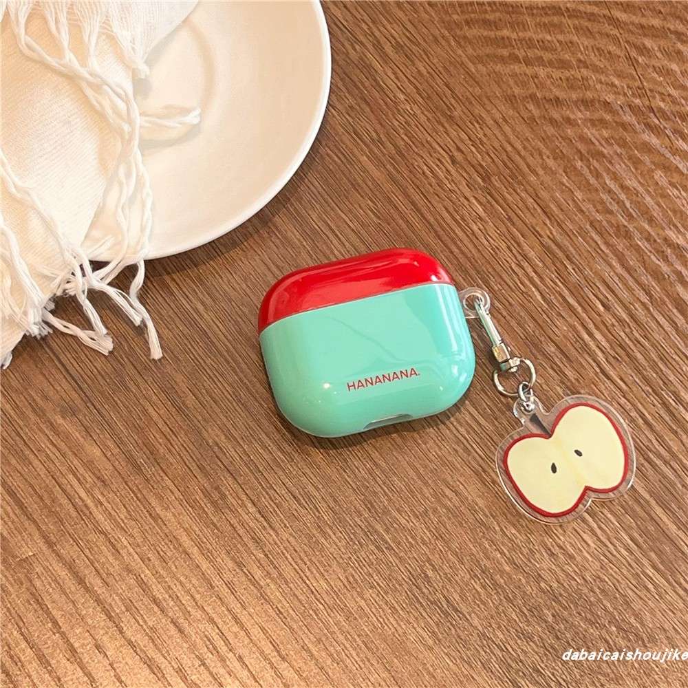 リンゴチャーム付きAirPodsproケース