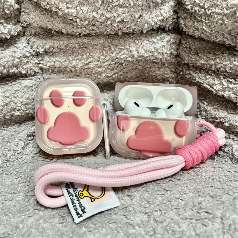 【廃盤】AirPodsケース 猫肉球デザイン AirPodsケース ピンク