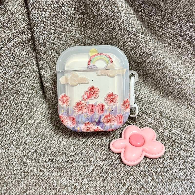 【在庫なし】AirPodsproケース 花畑AirPodsproケース