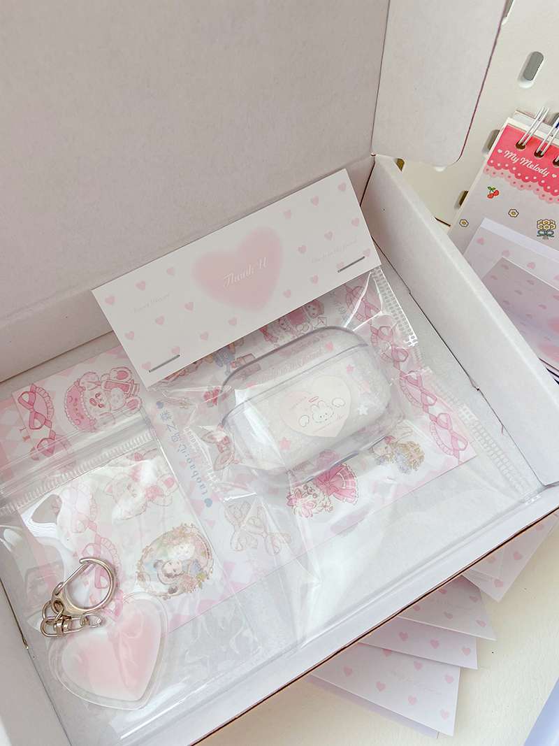 かわいい うさぎ パステル AirPods/AirPodsproケース