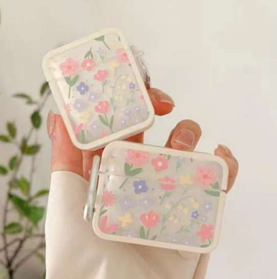 【廃盤】AirPodsケース フラワーパターン充電ケース AirPods