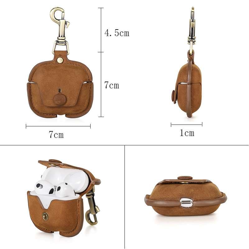 AirPodsケース レトロ風AirPods Proレザーケース