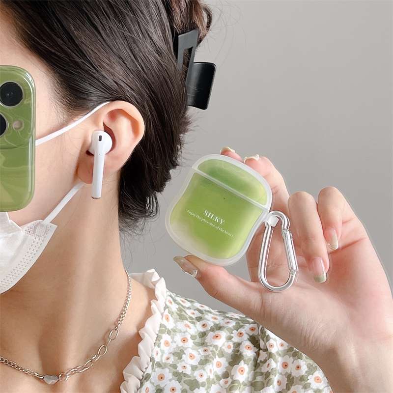 【在庫なし】AirPodsproケース AirPods ミントグリーンケース