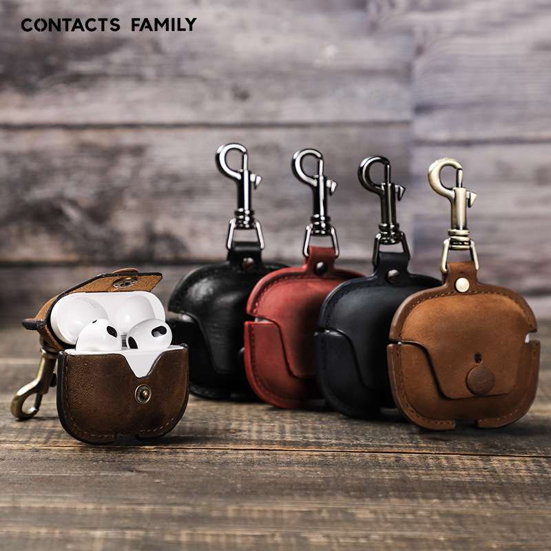 AirPodsケース レトロ風AirPods Proレザーケース