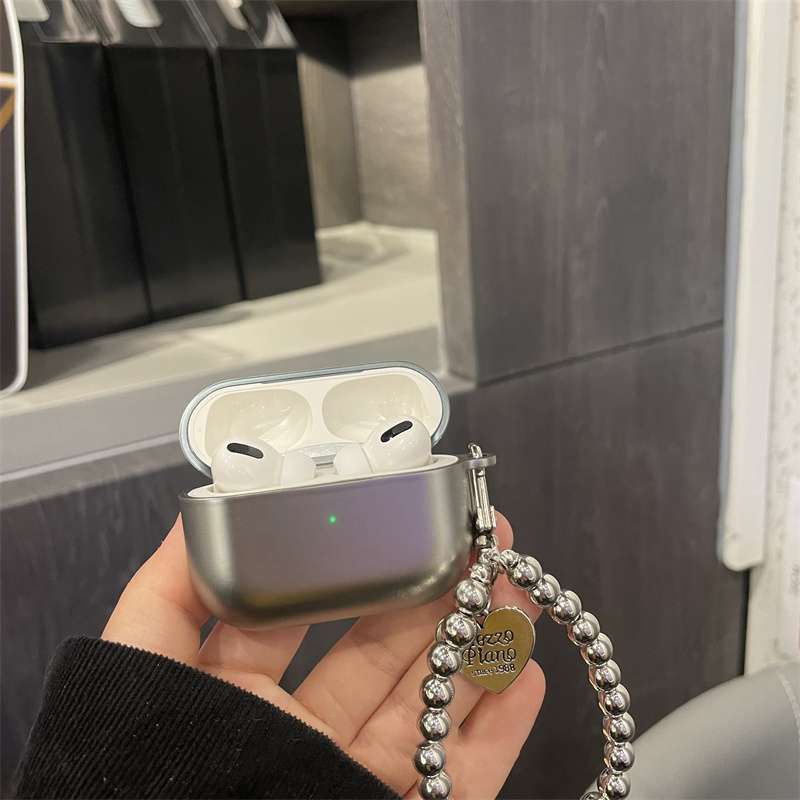 人気 シンプル メタリック キラキラチャーム AirPods/AirPodsproケース