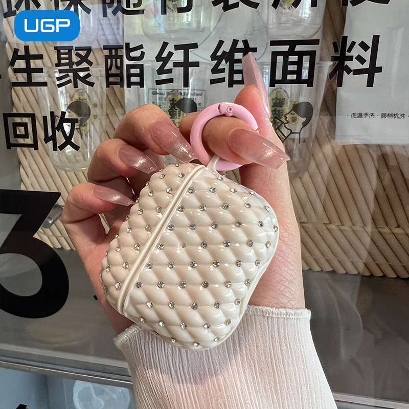 AirPodsproケース モコモコキルティングミニポーチ AirPods
