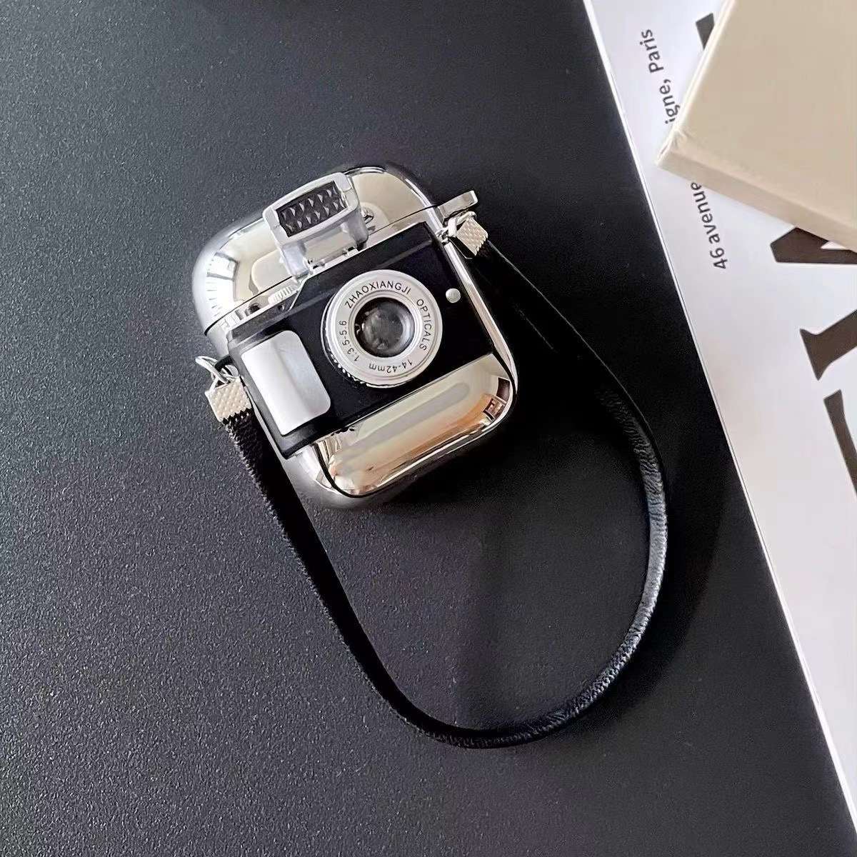 AirPodsproケース ミニチュアレトロカメラ型 AirPods ケース