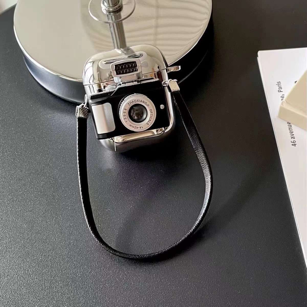AirPodsproケース ミニチュアレトロカメラ型 AirPods ケース