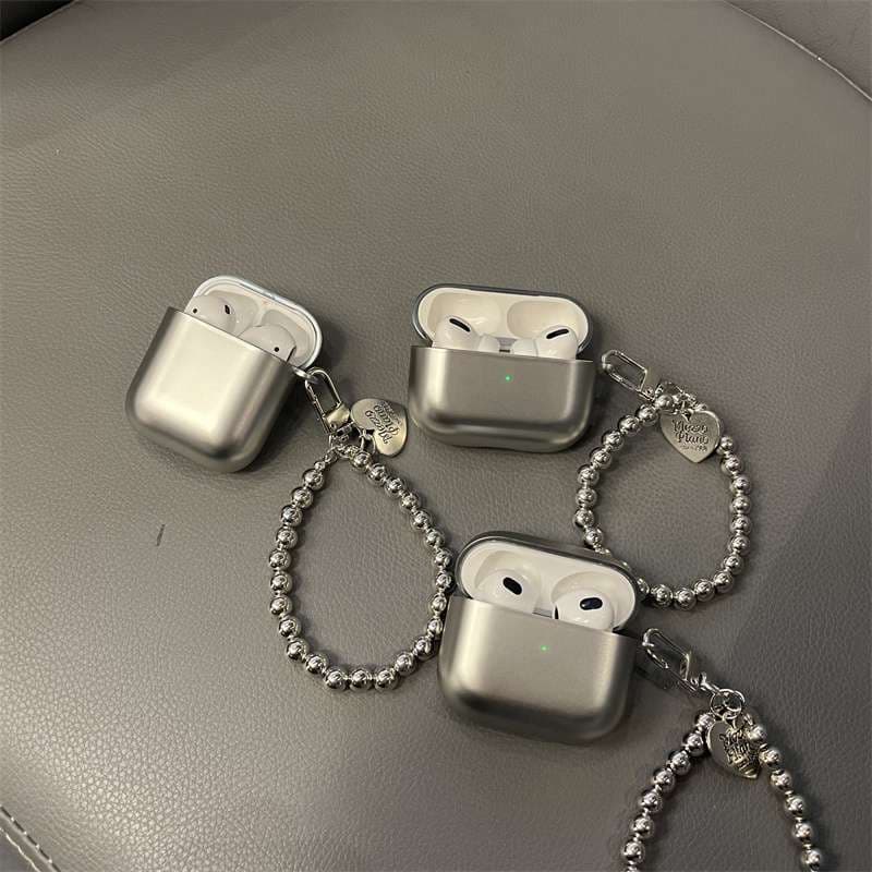 人気 シンプル メタリック キラキラチャーム AirPods/AirPodsproケース