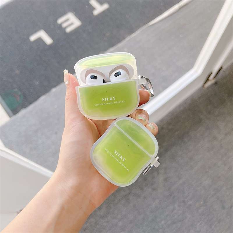 【在庫なし】AirPodsproケース AirPods ミントグリーンケース