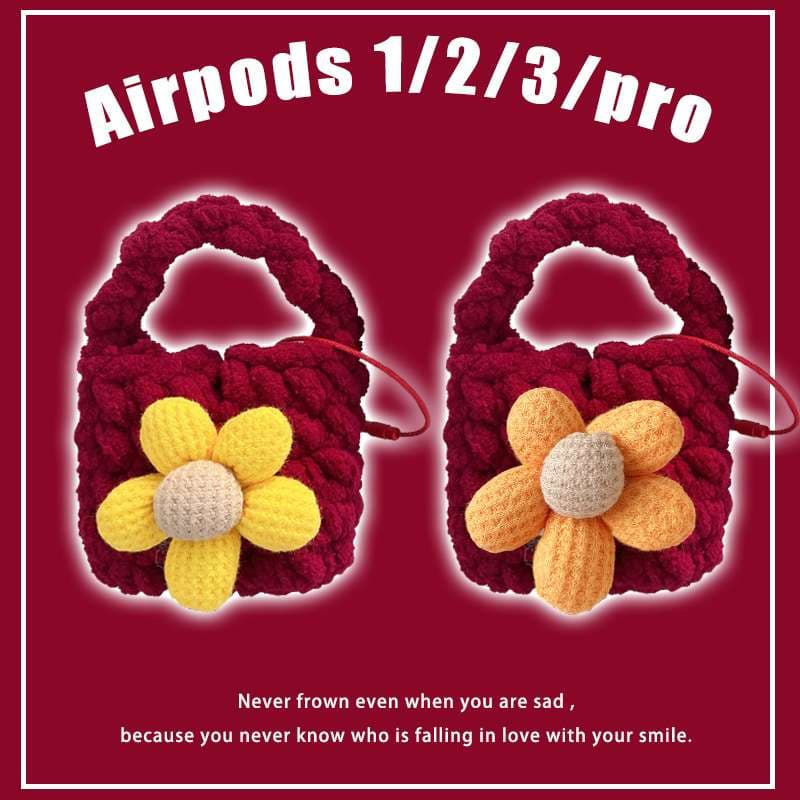 ふわもこお花AirPods型AirPodsproケース AirPodsproケース