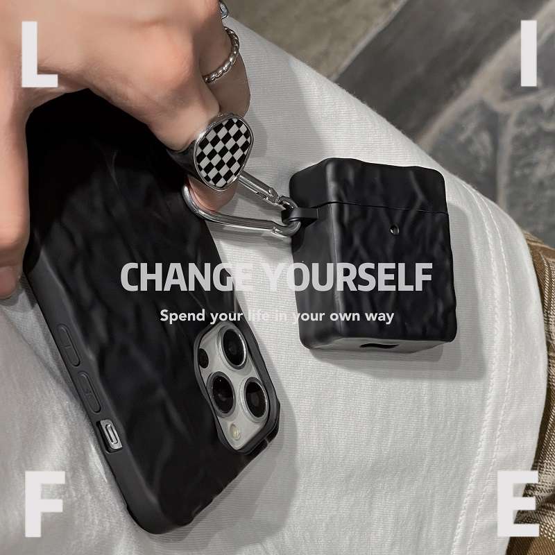 【廃盤】AirPods メタル風 AirPods ケース AirPodsproケース