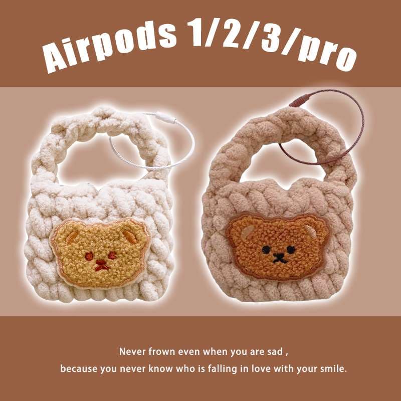 【廃盤】AirPods もこもこクマさんAirPodsproケース AirPodsproケース