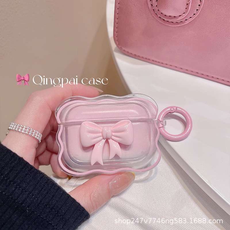 AirPods 可愛いリボン付きAirPodsproケース