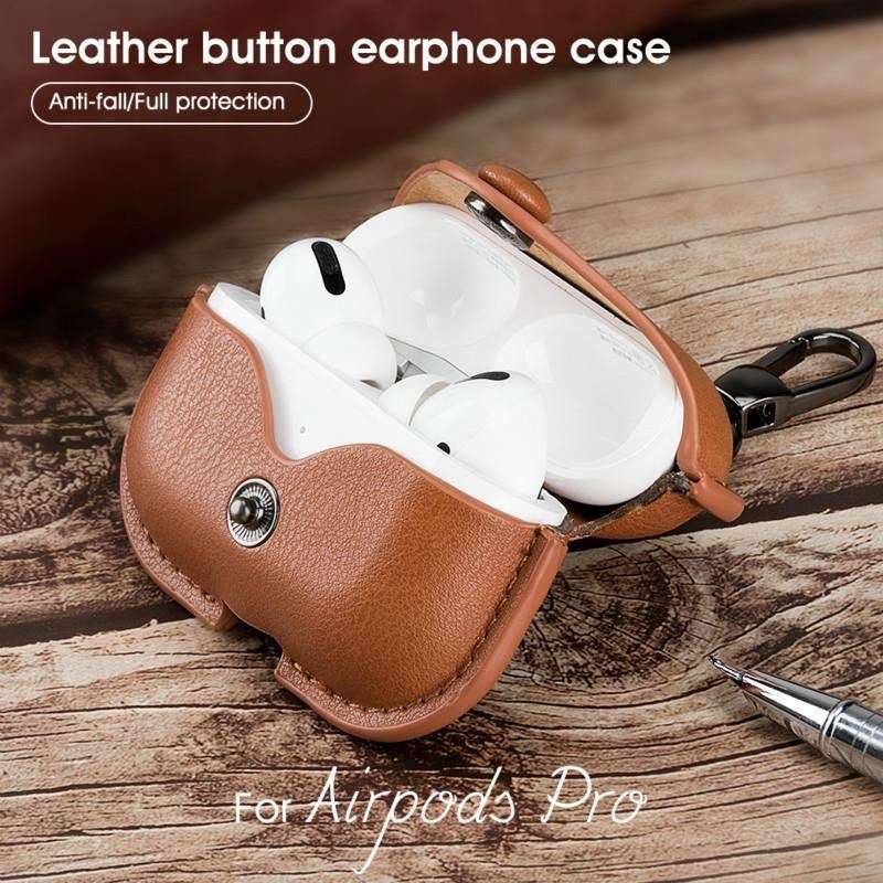 AirPods 革製ボタン付きAirPods Proケース