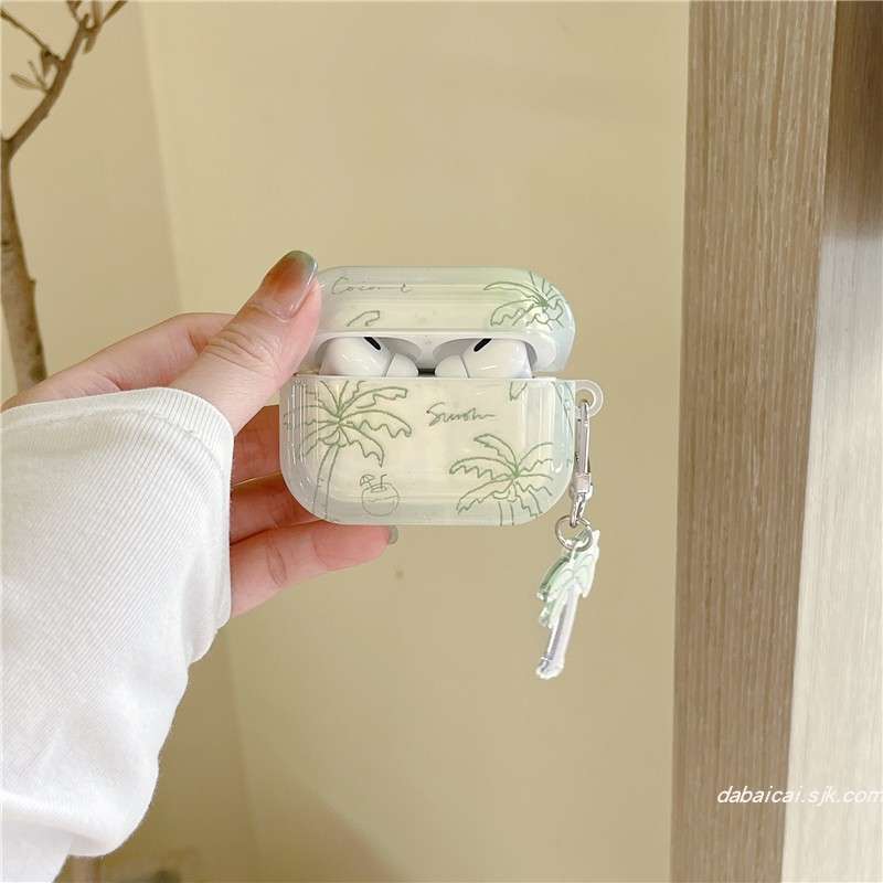 ヤシの木 南国風デザイン AirPods/AirPodsproケース