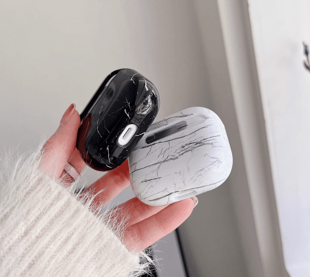 人気 かわいい おしゃれ 大理石模様 AirPods/AirPodsproケース