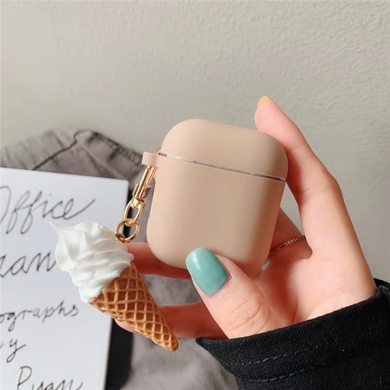 Airpodsケース エアーポッズ用アイスクリーム型シリコンケース