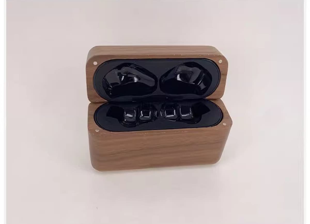 Airpodsケース 天然木製ワイヤレスイヤホン収納ケース