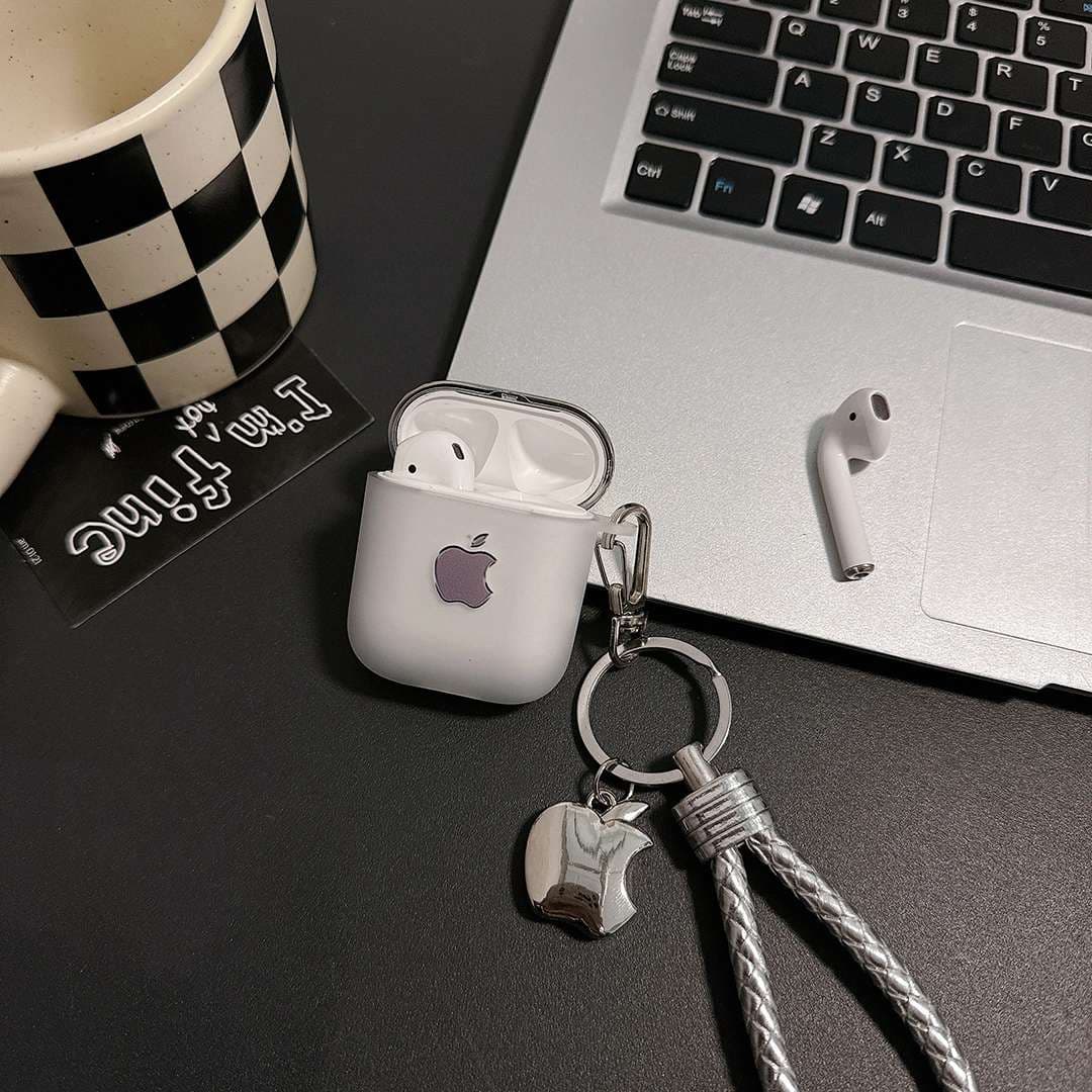 AirPodsproケース AirPods ケース 高級革調キーホルダー付き