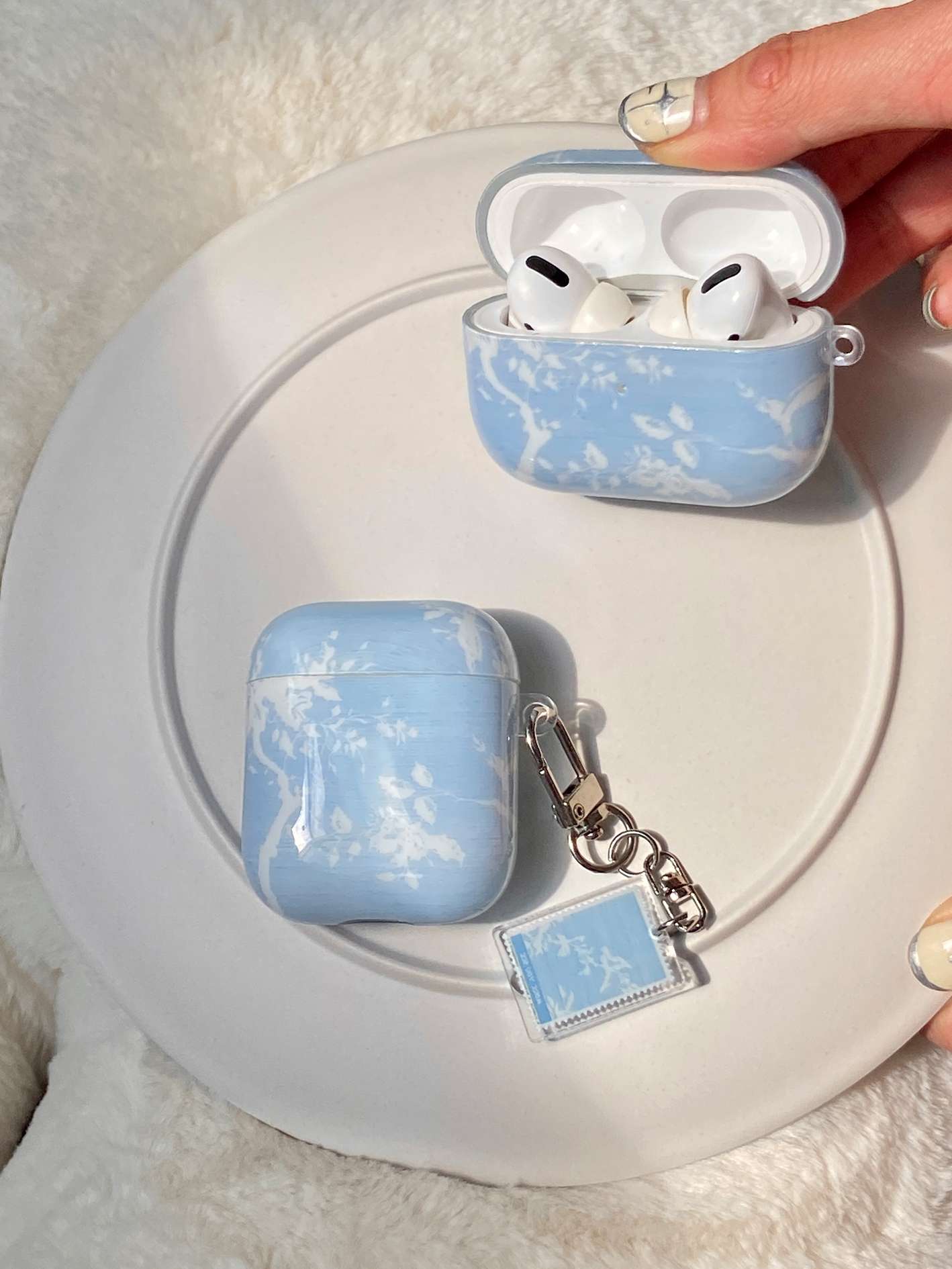 大理石風AirPodsproケースセット