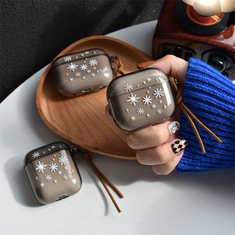 AirPodsproケース 冬の結晶柄AirPods保護ケース