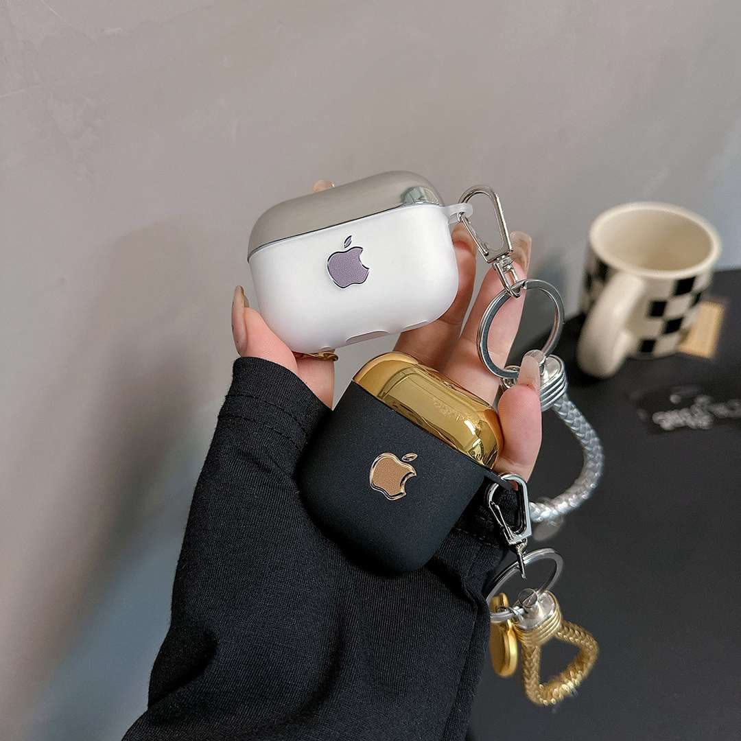 AirPodsproケース AirPods ケース 高級革調キーホルダー付き