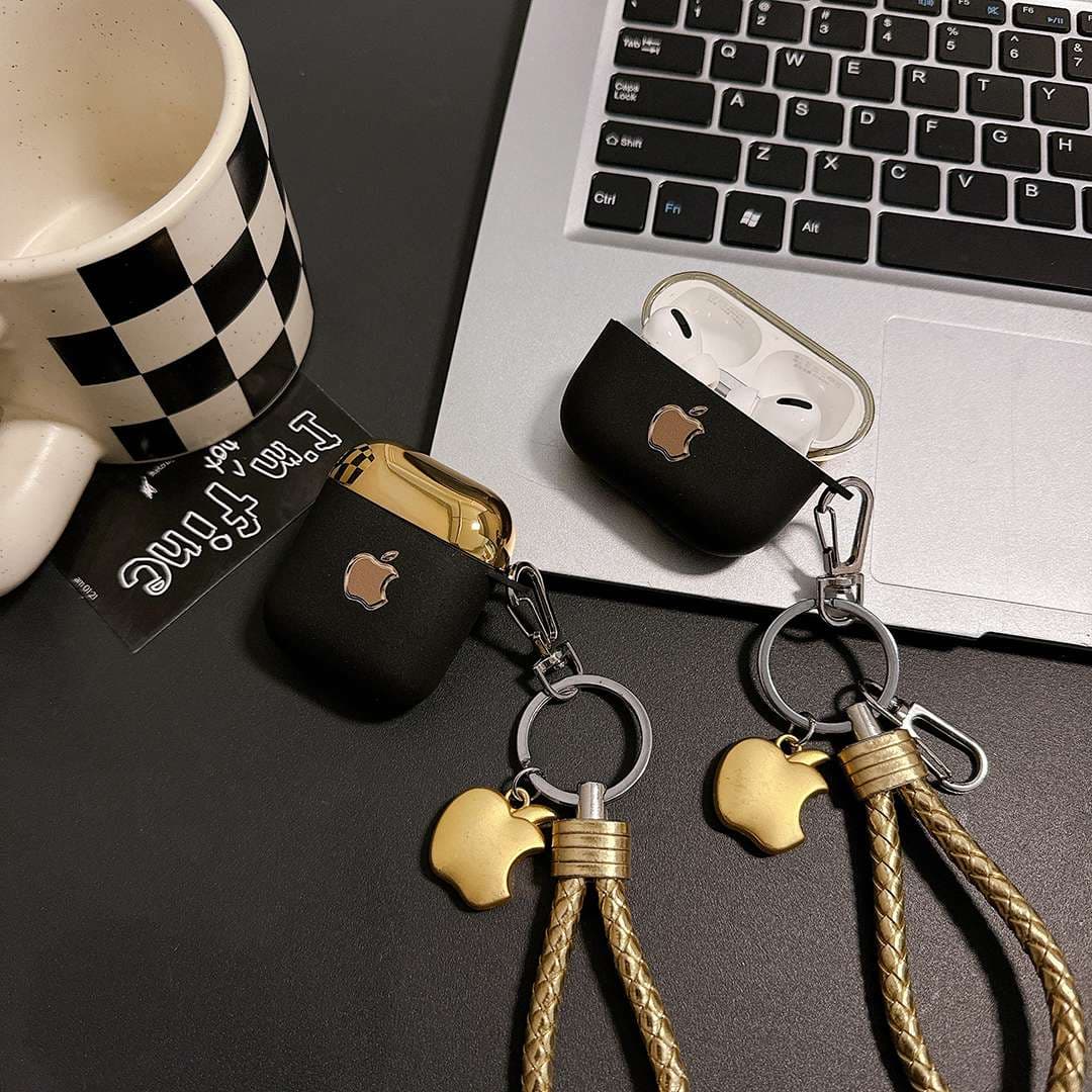 AirPodsproケース AirPods ケース 高級革調キーホルダー付き