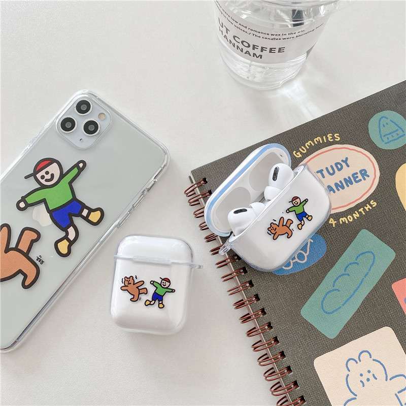 【廃盤】AirPodsケース かわいい落書きイラスト付きイヤホンケース