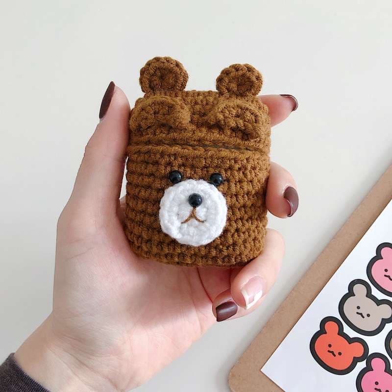 クマ あみぐるみ風 かわいい AirPods/AirPodsproケース