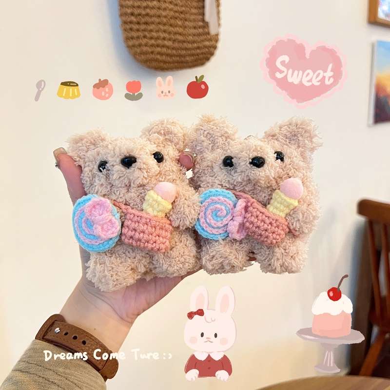 もこもこクマさんAirPodsproケース AirPods