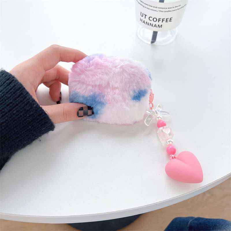 【廃盤】ふわもこハートチャーム付きAirPodsケース AirPods