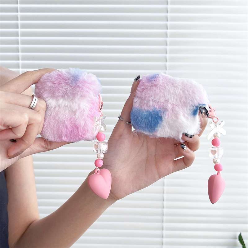 【廃盤】ふわもこハートチャーム付きAirPodsケース AirPods