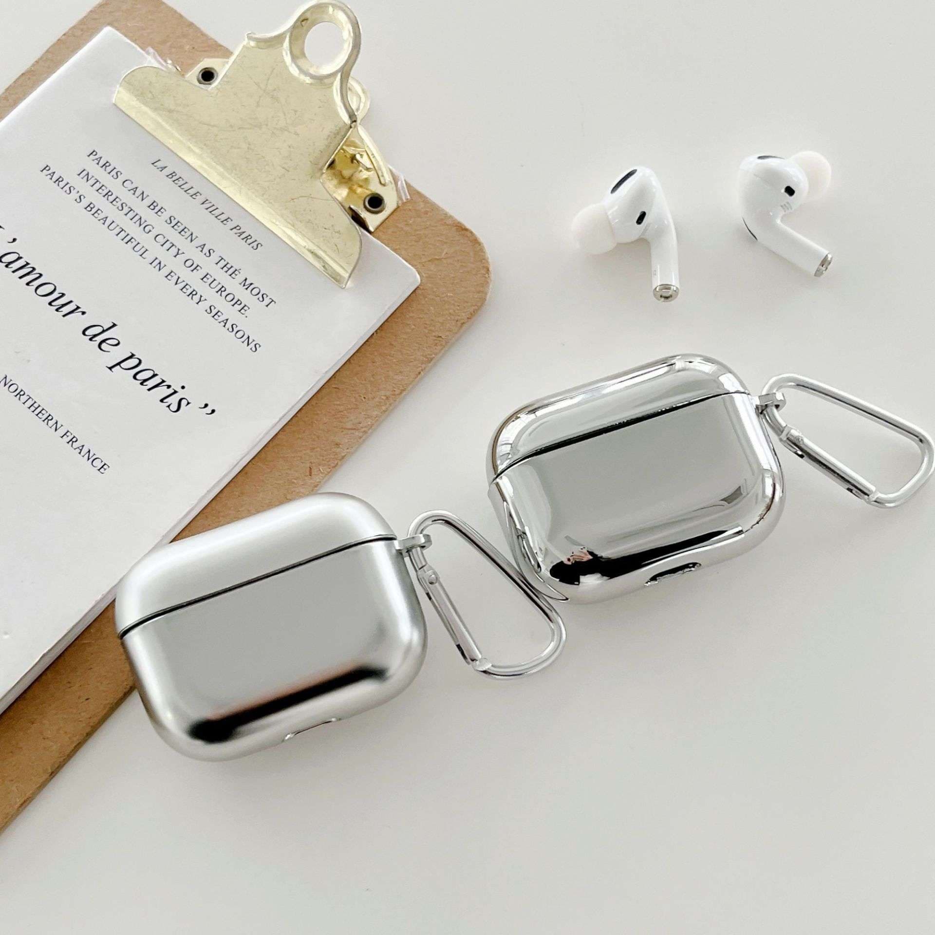 【廃盤】AirPods メッキ風 AirPods 保護ケース AirPodsケース